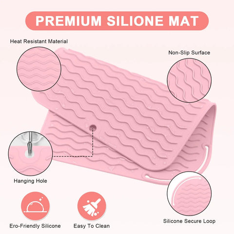 Silicone Heat Resistant Mat For Hair Insulation Mat Portable Hot Tools Pad Straightener Curling Stick Curler Flat Irons