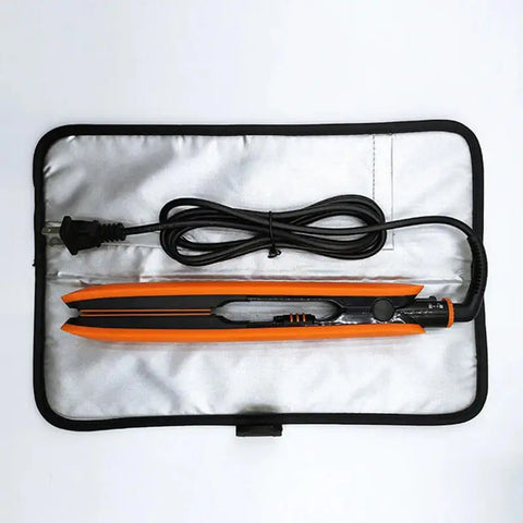 Heat Resistant Flat Iron Case Hair Straightener Mat Pouch Curling Holder Travel Organizer