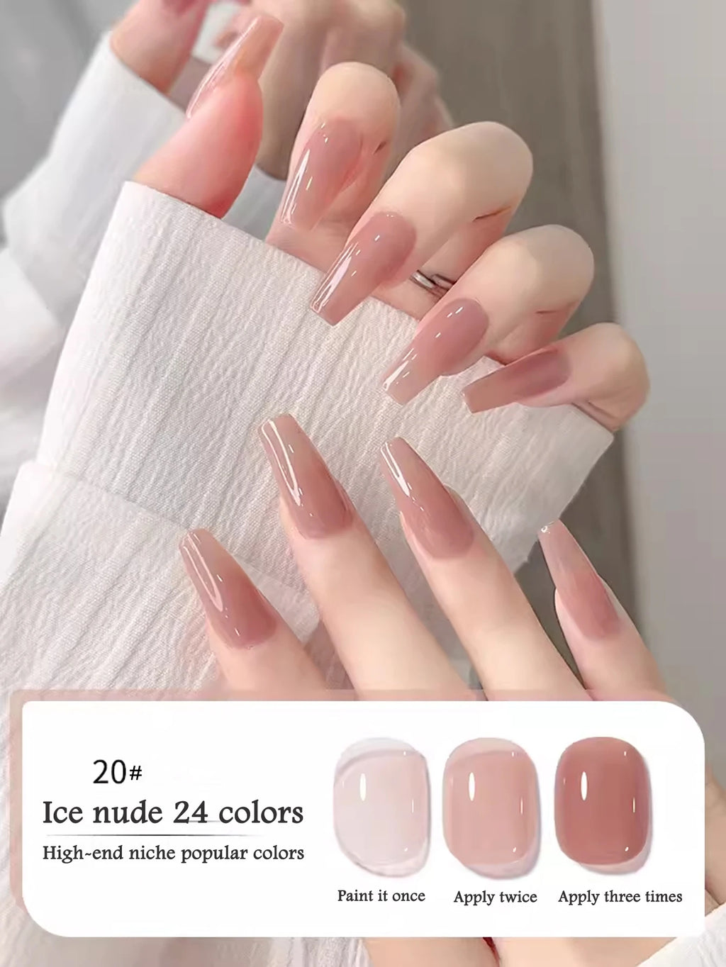 10ML 1-24PCS Milk White Jelly Gel Nail Polish Nail Art 2025 New Popular Nail Supplies UV LED Light Nails Autumn Nails
