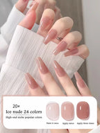 10ML 1-24PCS Milk White Jelly Gel Nail Polish Nail Art 2025 New Popular Nail Supplies UV LED Light Nails Autumn Nails