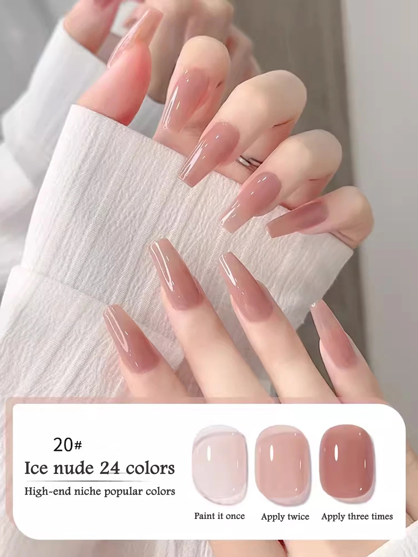 10ML 1-24PCS Milk White Jelly Gel Nail Polish Nail Art 2025 New Popular Nail Supplies UV LED Light Nails Autumn Nails