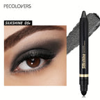 PECOLOVERS Champagne Brown Metallic Eyeshadow Stick - Waterproof, Long-Lasting Glitter Highlighter & Brightening Pencil Crayon
