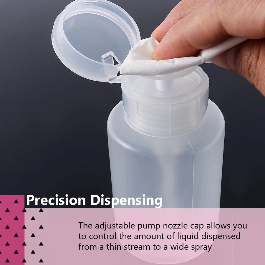 75ml Pump Dispenser, Empty Pressurized Bottle for Makeup Remover, Nail Polish Remover and Acetone Liquid