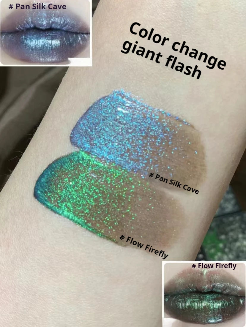 Girlcult Shimmer Lipgloss Green Chameleon Glitter Pearlescent Lipstick Longlasting  Moisturizing Lipshade 3.5g Girlcut Cosmetic