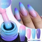 MEET ACROSS 7ml Thermal Gel Nail Polish Ultra-thin 3 Layers Temperature Changing Soak Off Nail Art Gel Varnish For Manicure