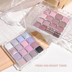 XIAOYUMI 16-Color Sunset Contour & Highlighter Palette – Waterproof, Long-Lasting, Eye & Face Makeup, Unisex, Certified