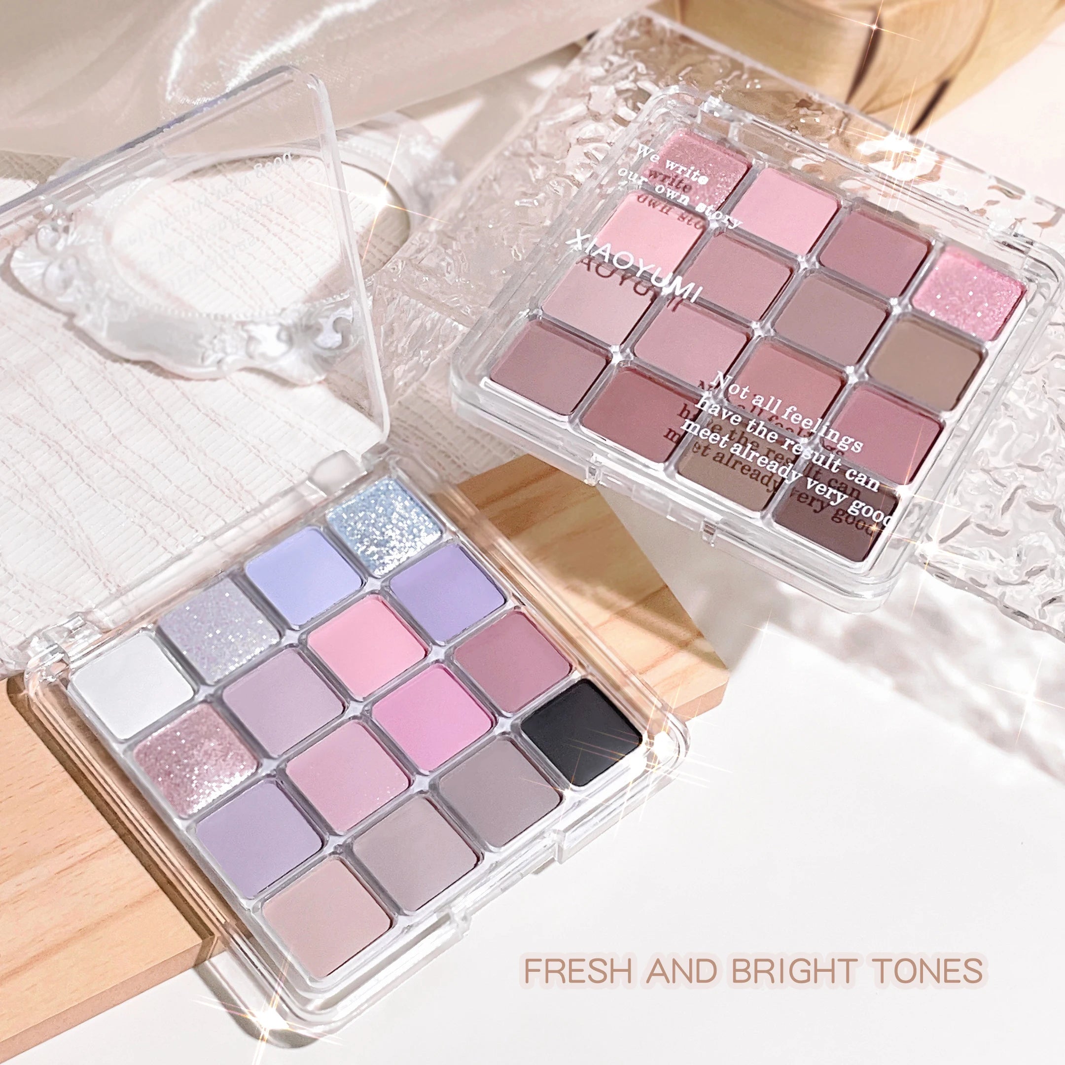 XIAOYUMI 16-Color Sunset Contour & Highlighter Palette – Waterproof, Long-Lasting, Eye & Face Makeup, Unisex, Certified