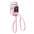 Heated Eyelash Curler with Lcd Display Silicone Pads Eyelash Protection Natural Curling Without Damaging Eyelashes Rechargeable