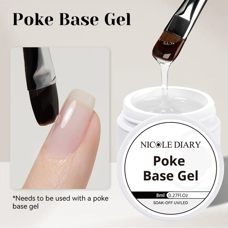 NICOLE DIARY White Non Stick Hand Extension Gel Nail Polish For 3D Shaping Carving Flower DIY Nail Art Extension Acrylic