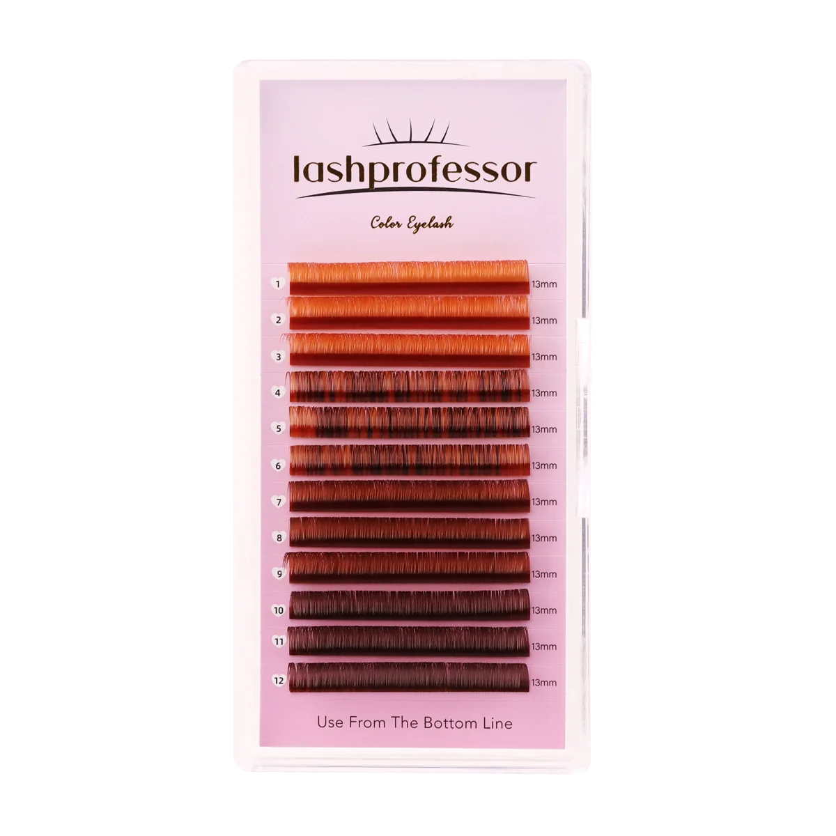 Lashprofessor Colorful False Eyelashes Extensions Pink/Blue/Purple/Green/Brown Individual Colored Mink Lashes Mix Color Cilios
