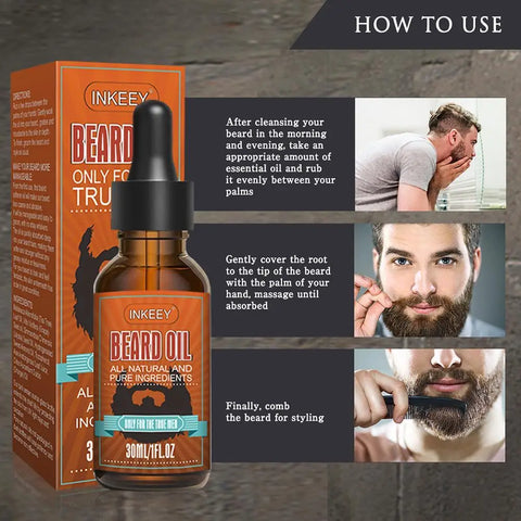 30ml Beard Growth Oil Serum For Men Beard Growth And Grooming Soften Strengthen Styling Beard Oil Beard Care Thicker Nourish