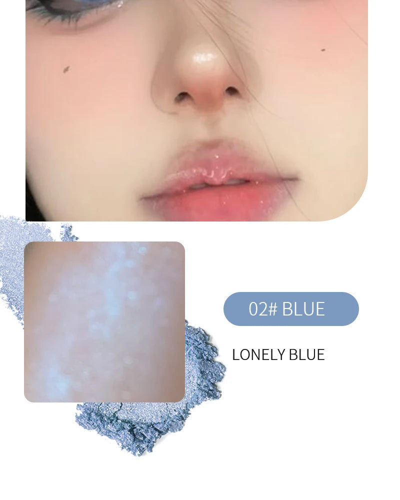 HERORANGE Glowing Charm Monochrome Eyeshadow Palette Pearlescent Explosion Polarized Brightening Silkworm Highlight