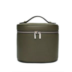 Customizable Name Portable Travel Storage Bag - Removable Cosmetic Bag with Separate Washing Compartment Pebble Leather