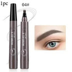 Four-pronged eyebrow pencil, four-end, long-lasting, non-smudged, water-resistant, anti-smudged eyebrow pencil
