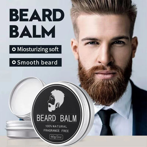 Man Natural Beard Balm Wax Reduce Frizz And Split Ends Moisturize Smooth Soften Beard Oil Cream Mustache Styling Accessories