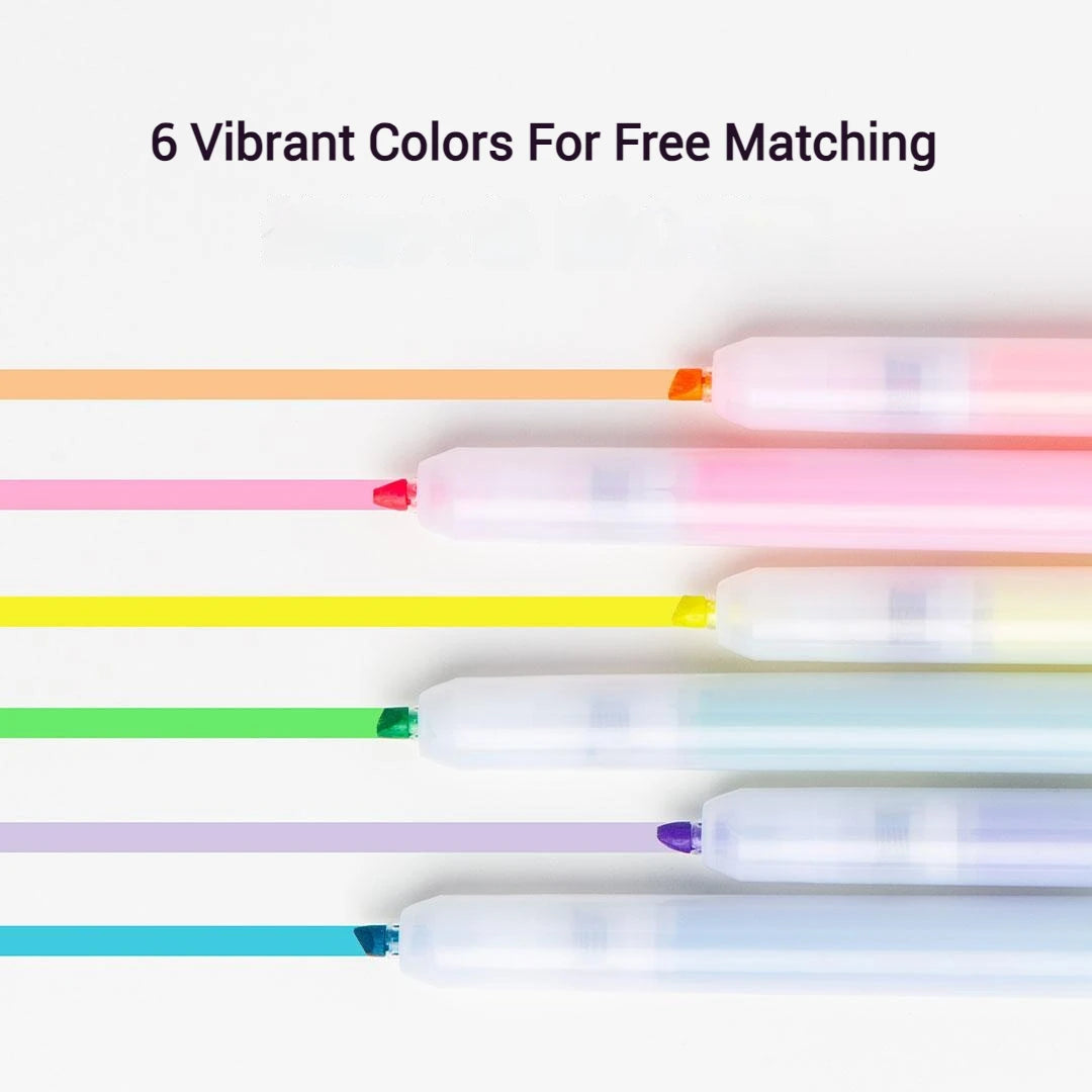 Student Press Type Highlighter Pen Marker Pen Set School Office Supplies - Assorted Colors