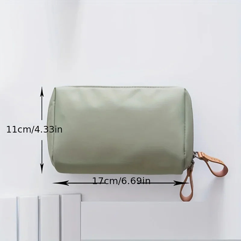 Small Solid Color Portable Makeup Bag, Travel Cosmetic Pouch, Storage Organizer For Daily Use