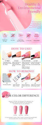 6pcs Nail Gel Polish Set Nude Pink Red UV/LED Nail Art Vernis Gel for Manicure Design All-Season Semi Permanent Quick Dry