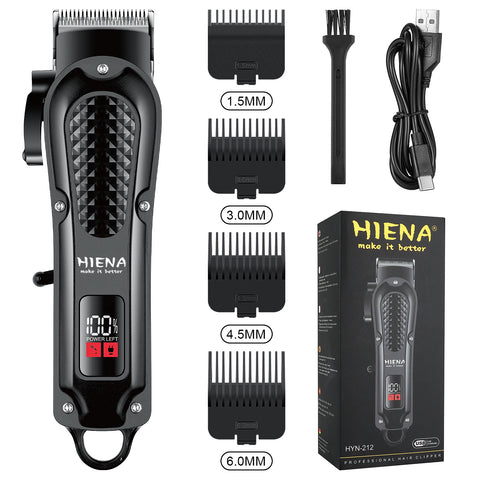 hiena Finish Machine Electric Professional Electric Hair Clippers Beard Clipper Rechargeable Men's Shaver Hair Trimmer Kit