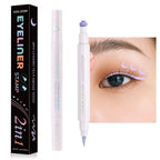 5Pc/Set Love Flowers Eyeliner Stamp Pen Colorful Pink Blue Liquid Eyeliner Double-ended Seal Eye Liner Pencil Fast Drying Makeup