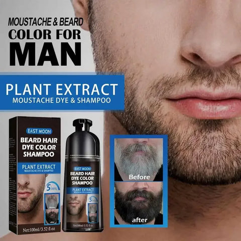 100ml Herbal Extract Fast Permanent Black Dye Grey Hair Shampoo Natural Black Beard Dye Shampoo For Men Hair Color Dye Cream