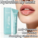 Hydration Lip Mask Non-Sticky Plumping Overnight Repair with Hyaluronic Acid Vitamin E For Dry Chapped Lips Blurs Lines Vegan