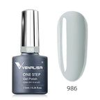 3 in 1 VENALISA  One Step Nail Gel Polish Full Coverage Gorgeous Color Soak off UV LED Nail Gel Varnish Nail Art Salon Lacquer