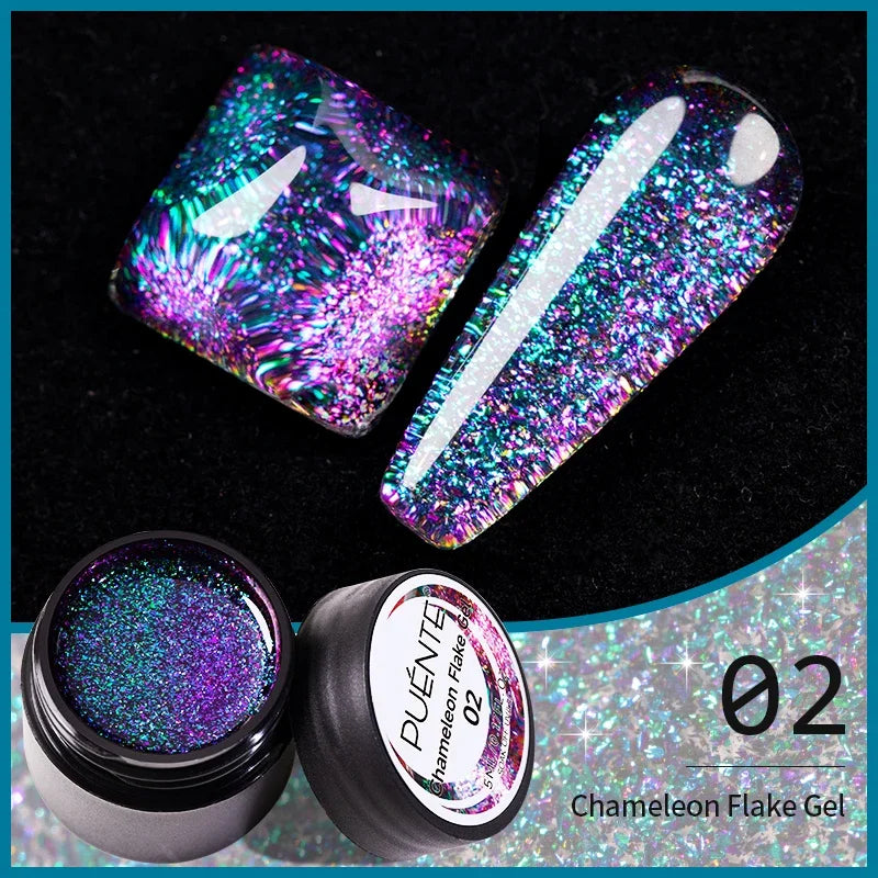 PUETNE 7.5ML Amber Moonlight Cat Magnetic Gel Nail Polish Winter Nails Jelly Glass Cat Eye Soak Off UV Semi-Permanent Varnish