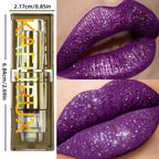 1PC Purple Glitter Two-tone Lipstick Red Rose Shimmer Lipsticks Cosmetics Easy to use  Lip Tint Korean Makeup Lip Glaze Gifts