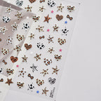 Autumn Winter Leopard Print Bow Nail Art Stickers 3D Thin Tough Nail Sticker Cute Bow Self Adhesive Nails Decorations Decals DIY