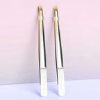 Stainless Steel Flat/Slant Tip Multifunction Tweezer Eyebrow Tweezer Face Hair Removal Make Up Tool False Eyelashes Tweezer Tool