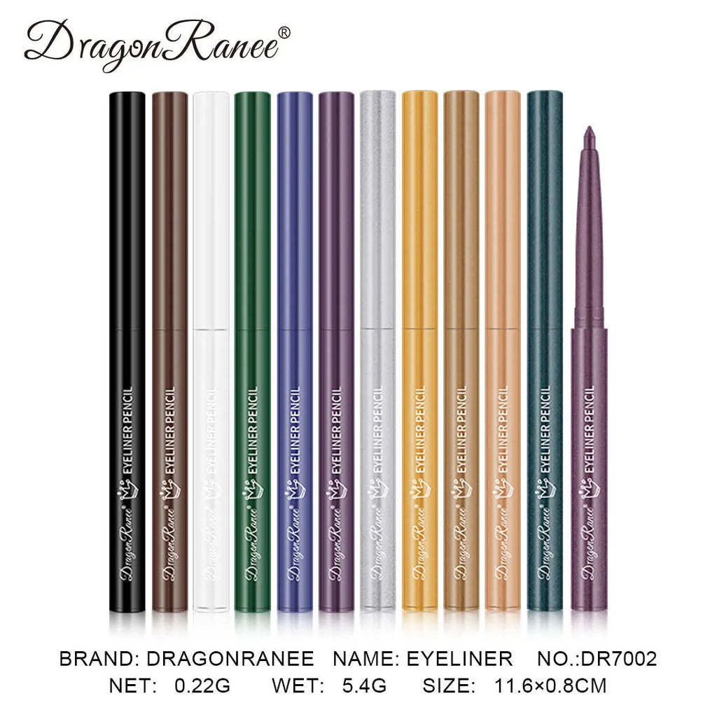 1Pc Ultra-fine Matte Smooth Waterproof Green Purple Eyeliner Gel Pencil Pearlescent White Eyeliner Easy Wear Eyeliner Pen Makeup