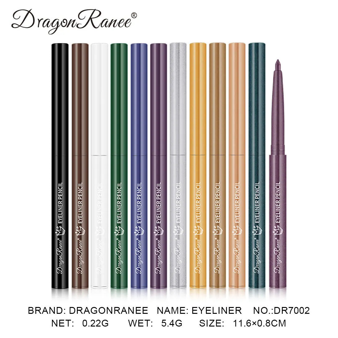 1Pc Ultra-fine Matte Smooth Waterproof Green Purple Eyeliner Gel Pencil Pearlescent White Eyeliner Easy Wear Eyeliner Pen Makeup