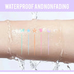 5Pc/Set Love Flowers Eyeliner Stamp Pen Colorful Pink Blue Liquid Eyeliner Double-ended Seal Eye Liner Pencil Fast Drying Makeup