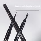 QXQY Eyebrow Pencil Automatic Rotating Double Head Long Lasting Natural Waterproof 5 Color Triangle Eyebrow Pen Make Up