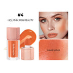 6 Colour Matte Liquid Blush Easy to apply long lasting waterproof blush sponge brush head Eyes lips Makeup Blush Cosmetics