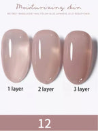 10ml 1-8pcs Milky White Quick Extension Gel Nail Polish Nude Construct Hard Semi Permanent Acrylic Extension Nail Art Varnish