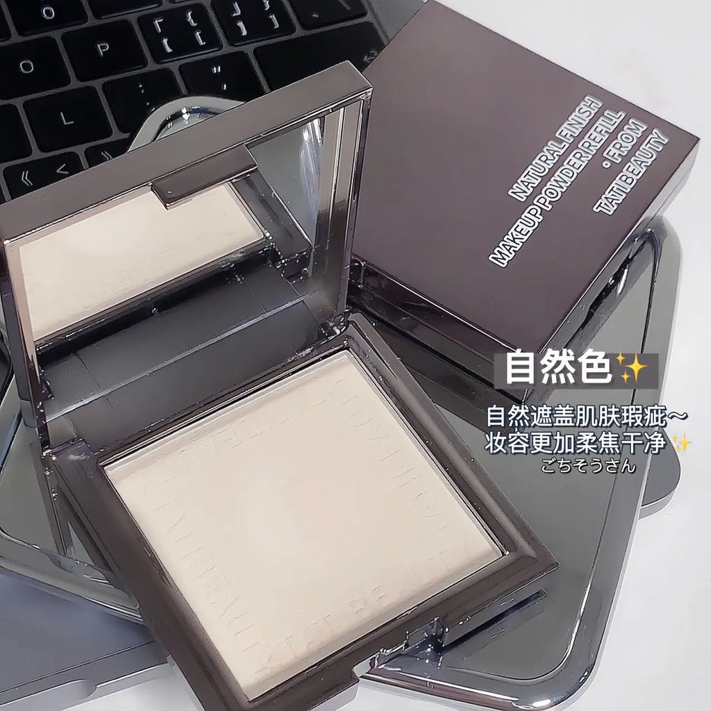 TATIBEAUTY Small Silver Block Powder Soft Focus Oil Control Setting Powder Concealer Pore Light Powder Loose Powder