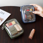 Portable Lipstick Pouch Transparent Touch-Up Cosmetic Pouch Cosmetic Organizer Travel Bluetooth Headphone Charging Cable Pouch