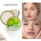 99% Aloe Vera Softening Powder Waterproof Moisturizing Concealer Foundation Fixed Make Up Oil Control Facial Brighten Cosmetics