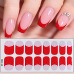 14/16Tips Full Cover Gradient Nail Stickers Multi Color Self Adhesive Slider No Need UV Lamp Cured Press ON Nail Decal