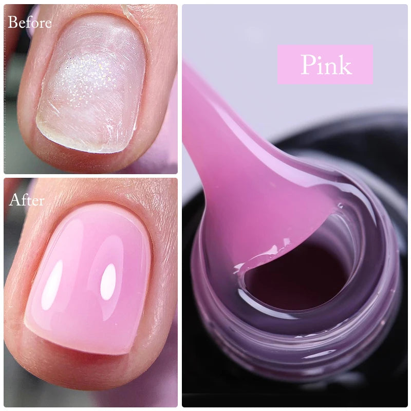 UR SUGAR 7ml Quick Nail Extension Gel Jelly Pink Semi-Transparent Color Extension Gel Polish UV LED Soak Off