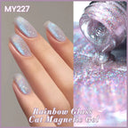 BORN PRETTY 10ml Dark Red Cat Magnetic Gel Nail Polish for Winter Nails DIY Jelly Glass Silver-Light Varnis Semi Permanent