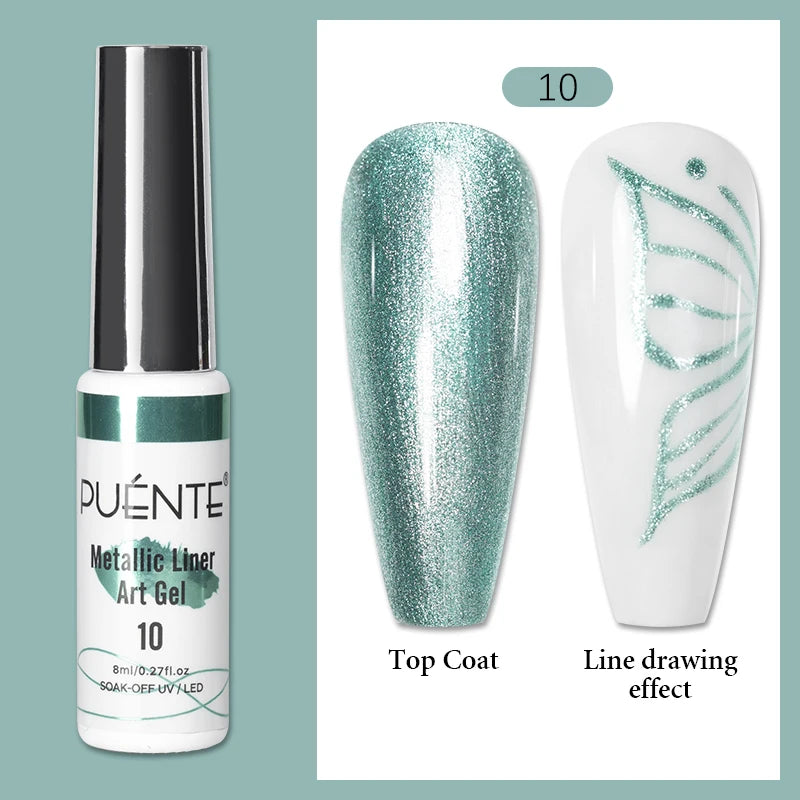 PUETNE 7.5ML Amber Moonlight Cat Magnetic Gel Nail Polish Winter Nails Jelly Glass Cat Eye Soak Off UV Semi-Permanent Varnish