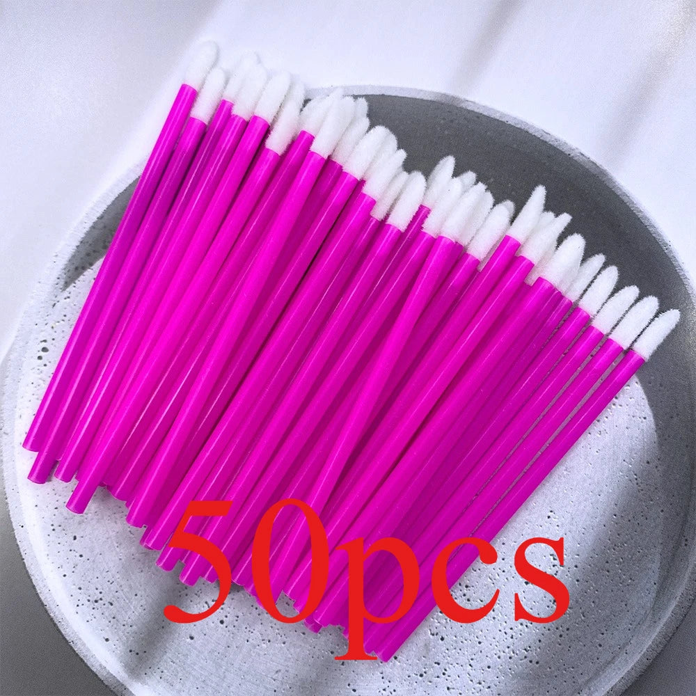50/500PCS Disposable Lip Brush Eyelash Extension Makeup Brushes Lash Extension Mascara Applicator Lipstick Wands Cosmetic Tools