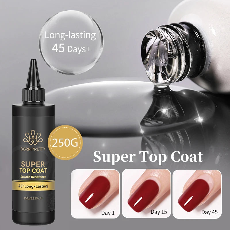 BORN PRETTY 250g Jelly Milky White Pink Translucent Nude Gel Polish Refilled Package Semi Permanent Soak Off UV Nail Art Varnish