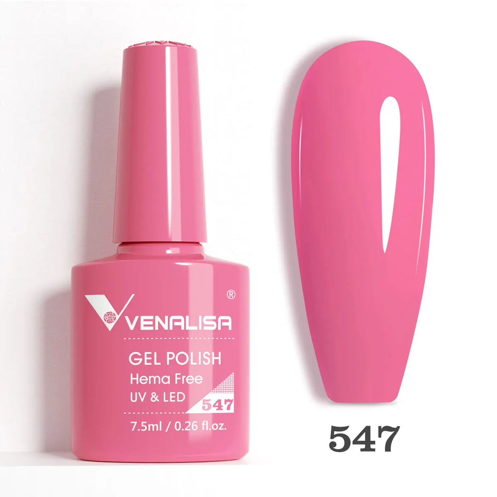 Venalisa HEMA TPO FREE 7.5ml Gel Polish Nail French Pink Jelly Nude Collection Nail Gel Polish Glitter Gorgeous Soak Off UV LED
