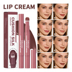 Lip Stain Air Cushion Lip Cream 2 in 1 Lip&Blush Waterproof Matte Lip Glaze Mouth Red Lip Mud Non-fading Non-stick Cup Makeup