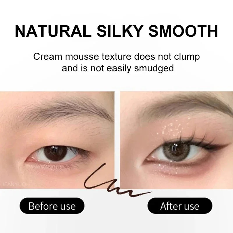 Silky Lasting Scythe Eye Liner Pencil Natural Matte Wine Red Lying Silkworm Eyeliner Pen Easy To Color for Beginners Eye Makeup