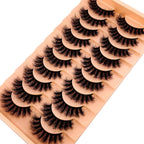 10 pairs of Russian striped eyelashes fluffy artificial mink eyelashes 3D fake eyelashes Russian curly eyelashes fake eyelashes